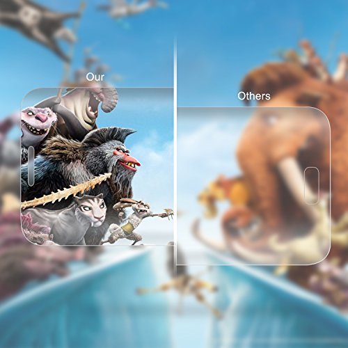 sendis Samsung Galaxy S7 Edge Hartglas Displayschutzfolie, ultra dünn 0,26 mm kratzfest, voller Deckung, Ultra HD Klar, kratzfest, blasenfrei, inkl. Mikrofasertuch, Reinigungstuch, Alkohol Prep Pad (schwarz) Clarity - 6