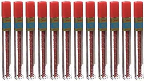 détail Pentel Etuis de 12 mines rouges pour Porte-mines 0,7 mm Rouge