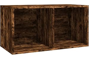 vidaXL Caja para Discos de Vinilo Estuche Estante Colección Archivador Organizador Almacenamiento Muebles Contrachapado Color