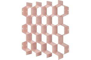 poeland Drawer Divider Organizer 8pcs DIY Plastic Grid Honeycomb Drawer Divider