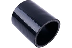 LUXERAD Black Reinforced Silicone Straight Hose for Turbo or Coolant, 57 mm Inner Diameter