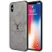 Produktbild JiatuA Hülle für iPhone X, iPhone X Handyhülle Mit Hirsch Muster Schutzhülle stoßfest Kratzfest Schlank Weich Dünn TPU Case Cover für iPhone X, 5.8" - Grau