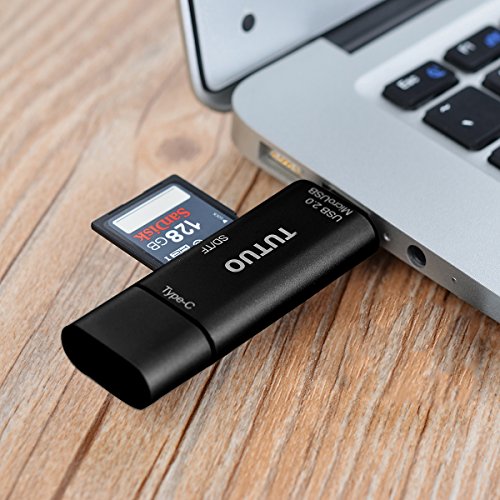 TUTUO USB Kartenleser Speicherkartenleser SD / Micro SD (TF) 3 in 1 Universal USB Type C, USB-A und Micro USB OTG Adapter für MacBook Pro, Chromebook Pixel / XL / Pixel C, Nexus 5X / 6P, Lumia 950 / XL, Huawei P9 / P10, Samsung Galaxy S8, OnePlus 3, Handys, Computer, Smart TV und mehr (Schwarz) - 3