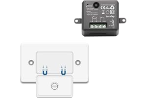 LoraTap Interruttore Luce Senza Fili con Telecomando, Pulsante Contatto Pulito Wireless, Modulo Relè a Impulsi per Apriporta e Cancello Automatico, Ingresso 100-250V AC