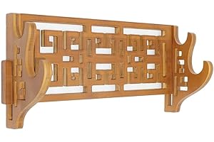 GOONSDS Bambou Épée Porte-Support Mural Katana Wakizashi Stand Genji Holder Samurai Japonais Présentoir Hanger 2-Tier