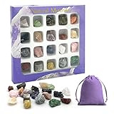 Obidodi 20 Gemstones Chakra Crystals Stone Set, Natural Crystals And Gem Stones Set For Kids, Crystals For Beginners, Reiki Healers And Yoga Practioner Anxiety Relief Meditation Relaxation (01)