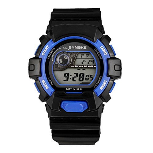 Tangda Jungen Mädchen Armband Uhr Kinder Armbanduhr Sport Uhren Alltagsleben wasserdichte Schule Uhr Elektronische Uhren Watch – Blau/Grün/Rot/Schwarz