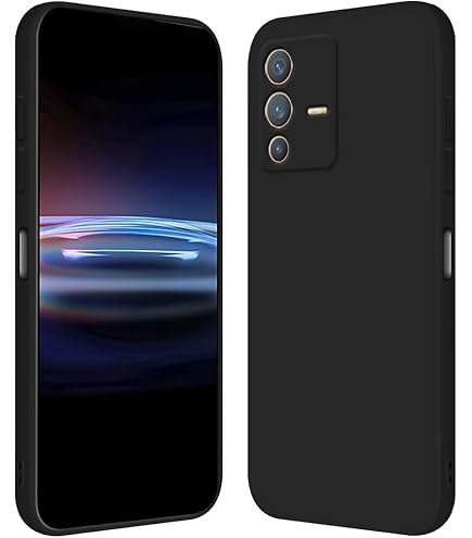RanTuo Cover per Vivo V23 5G, AntiGraffio, Silicone Morbido, Antiurto, Cover Custodia per Vivo V23 5G.(Nero