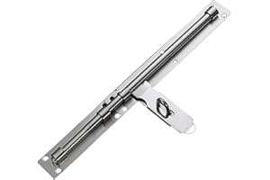 Bustlwor Rygiel do drzwi bezpieczeństwa ze stali nierdzewnej, zamek zasuwkowy, łatwy montaż, nadaje się do bram wewnętrznych i zewnętrznych w ogrodach, garażach (53,33 cm)