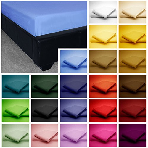 GlampTex (tm) BED SHEETS FITTED SHEET LUXURY BEDDING SHEET SINGLE DOUBLE KING SUPER KING