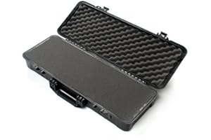 ACEXIER Jagd-Sicherheitskoffer, wasserdicht, stoßfest, Instrumentenkasten, Gewehr, Airsoft, Zielfernrohr, versiegelte Aufbewahrungsbox, Werkzeugkoffer aus Polypropylen, Schwarz