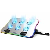 INC-618GMS 6 Fanlı RGB Laptop Soğutucu Stand 9-17&rdquo; | 2400 RPM 10 LED Mod 5 Kademe Y&uuml;kseklik Ayarlı