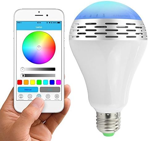 Kitth Portable Bluetooth Speaker Smart Light Bulbs Dimmable Multi Color Changing