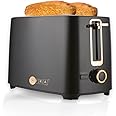 AFRA Electric Breakfast Toaster, 700W, 2 Slots, Removable Crumb Tray, Plastic Body, Black Finish, Eject Button with Safety Device, G-Mark, ESMA, RoHS, CB, AF-100700TOBL, 2 years warranty
