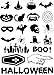 Price comparison product image HALLOWEEN SILHOUETTE MEGA MULTI PACK- VINYL STICKERS - Novelty - Various Sizes