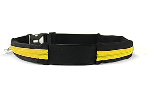 Ceinture BOA L'Original Sac Banane Taille M - 2 Poches Ultra Extensibles - Sport, Course à Pied, Jogging, Equitation, Fitness, Voyage, Randonnée, Festival - Telephone, Gourde, Anti Pickpocket – Belt
