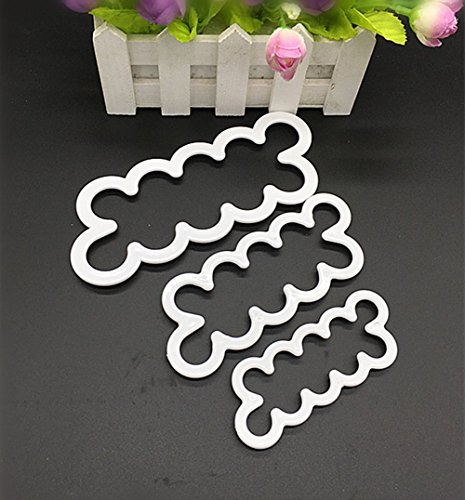 ilauke Rosenausstecher DIY Modellierwerkzeug Deko Utensilien für Rüschen Fondant Marzipan Blütenpaste Kunchen die einfachsten Rosen Ausstecher der Welt – the Easiest Rose Cutter Ever Blüten (Set) - 6