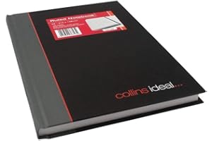 Collins Ideal - Cuaderno para contabilidad (tamaño A5, a rayas), color gris