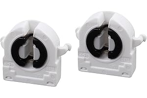 YOKIVE 2 Pcs Fluorescent lumiere Support, T8 Lampe Douille G13 Base Bi-Pin Douille Pièces Rechange légères, Idéal pour Maison, Bureau (Blanc, 2A, AC 500V)
