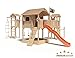 Produktbild Spielturm Baumhaus Big Ponti von Isidor mit Turm-Schaukelanbau, Strickleiter, Rutsche, Rutschstange, Kletterwand, Reckstange, Piratenlenkrad und Kletterrampe auf 1,50 Meter Podesthöhe