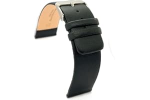 diloy Lederarmband für klassische Uhr – Glattes Rindsleder ohne Nähte, minimalistisches Design – Größen 18mm, 20mm, 22mm, 24mm, 26mm, 28mm, 30mm 327