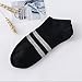 Produktbild LSGDSXMIY Frühling und Herbst wilden Damen niedrig zu helfen, Socken flach Mund Socken Baumwolle Socken Winter Sport Schweiß Deodorant Socken Männer dünne Boot Socken, eine Größe, schwarz (graue Streifen)