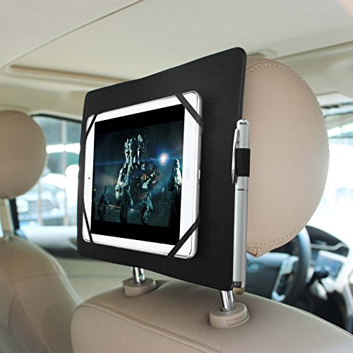 Fintie Universal Auto Rücksitz Kopfstütze Halterung Halter für 7-Zoll bis 11-Zoll-Tablet PC Inklusive. New iPad 9.7 2017, iPad Pro 10,5 Zoll, iPad Air 2, iPad Air, iPad 1/2/3/4, iPad Mini, Samsung Galaxy Tab S3 9,68 Zoll, Asus Zenpad,Huawei Mediapad, Microsoft Surface Pro / RT, Lenovo Tab, Medion Lifetab and More, Schwarz - 6