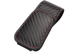 ‎PITLANE PERFORMANCE Pitlane Performance Brillenhalter für Sonnenblende Auto Sonnen-Brillenhalter; Magnet-Clip für Brillen & Karten; Universeller Brillenclip aus Leder; KFZ Sonnenblenden-Zubehör (Carbon)