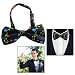 Produktbild OFKPO Herren Fliege Schleife,Verstellbar Anzug Hemd Bow Tie für Hochzeit Silvester Business Smoking