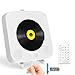 Produktbild Radio mit CD-Player Boombox Stereo Lautsprecher Bluetooth mit Fernbedienung kompatibel mit USB-Stick / 3,5-mm-Cinch-Klinke-AUX-Ausgang, USB-Netzbetrieb, Geschenk Idee, weiß, 18.5x18.5 cm