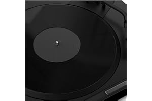 TAKMORK Tappetino per giradischi Slipmat: acrilico giradischi piatto in vinile Slipmat per giradischi antistatico più stretto e definito basso, nero