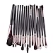 Tonsee 15PCS/Set Brosse Pro Makeup Brush Tools Make-up Toiletry Kit Wool Makeup Brush (Black + Coffee)