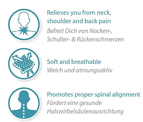 Bonmedico® Orthopädisches Nacken-Kissen Und Nackenhörnchen, Für Das Büro, Auf Reisen Und Zuhause - 6