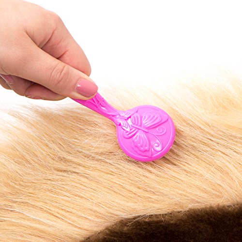 Giant XXL Plüschpferd, 125cm hohes Kinderpferd zum Reiten, fast lebensgroßes Spielzeug Pferd zum drauf sitzen, 380L Volumen, bis 100kg belastbar, mit verschiedenen Sounds, inkl. kleiner Bürste – ein Kindertraum! - 4