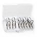 Fashion Gallery 5 Reusable Forms For UV Gel Acrylic French Nail Art Tips Silver Sets Kit