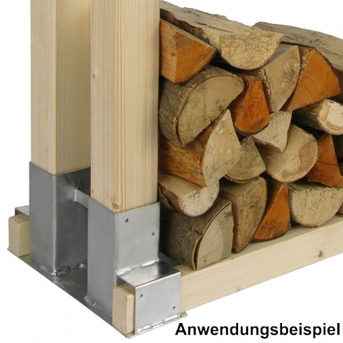 Stapelhilfe 2Stk. Holz Holzstapelhalter Kaminholzhalter Brennholz Kaminholzregal - 3