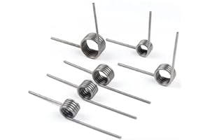 OPEMG 10 Pcs Torsion Spring, Stainless Steel Small Torsion Springs, Silver Tiny Torsional Spring, 90° Deflection Compression Spring Kit for Repair Tools Woodworking DIY, Mechanical Compression Springs (50mm
