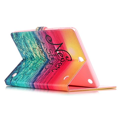 Samsung Galaxy Tab A 9.7 SM-T550 Hülle, DEENOR Bunt Malerei und Stilvoll Zeichnung Brieftasche Case Buch-Stil PU Leder Flip Protective Stand Tasche Schutzhülle Hülle für Samsung Galaxy Tab A 9.7 SM-T550. (Green Sea) - 4