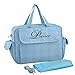 Paonies Mummy Handbag Baby Diaper Nappy Tote Nursery Changing Bag for Holiday Hospital (Blue)