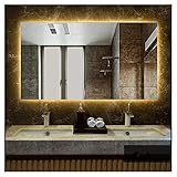 Espejo de iluminación LED de bajo consumo para baño, dormitorio y tocador, fácil de iluminar un baño de tamaño normal, ideal para la instalación en un lavabo