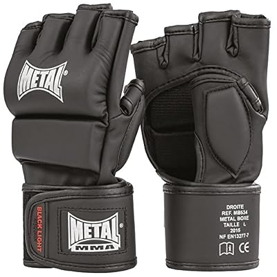 METAL BOXE MB534 Gants de Combat Mixte Adulte, Black Light, M