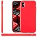 Produktbild zanasta® iPhone X Hülle Case Silikon Soft Flex Schutzhülle Ultra-Slim Handyhülle Cover - Matt Rot