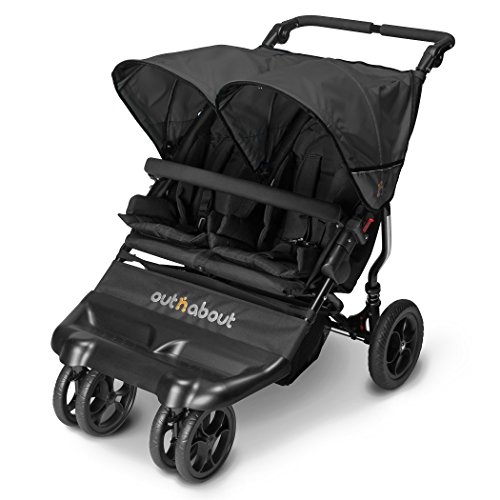 Out n About Little Nipper Double Stroller Jet Black