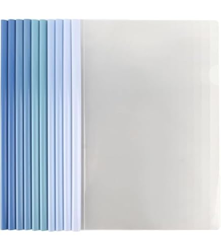 Set 10 Copertine Plastica A4 Con Graffette Colorate - Per Documenti E Report