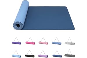 Good Nite Mata do jogi gimnastyka pilates mata do ćwiczeń dla kobiet antypoślizgowa gruba 6 mm z paskiem do noszenia Tpe 183 x 61 x 0,6 cm