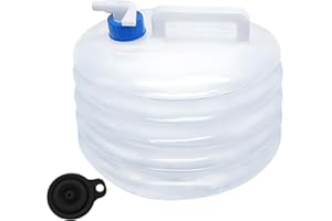 ONTHIS Foldable Camping Water Container, Collapsible Water Bucket of No Leaking and Lightweight, Camping Accessories Water Bucket Essential for Camping Hiking Travel