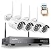 Price comparison product image SANNCE Wireless CCTV Camera System 4CH 1080P HD NVR with 4 1280TVL 1.0MP Weatherproof Outdoor Surveillance Camera, Remote Access, NO HDD Include, Home Security Camera Kits