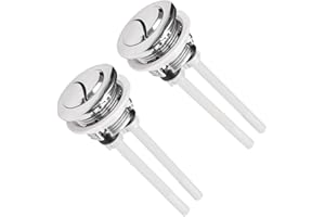 JZK 2 botones universales de descarga de cisterna de 38 mm, botón de descarga de retrete, botón de descarga de inodoro de doble botón, pieza de reparación de repuesto de botón de inodoro, botón de