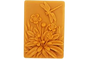 LONGCANG MOLD LC N515 Silikon-Gießform, Libellen-&-Blumen-Motiv, zum Herstellen von Seifen und Kerzen, handgefertigt