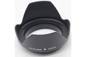 Komet - Parasol para Objetivo Nikon D3400 D3500 D5600 D5500, 55 mm, Lente AF-P 18-55 mm
